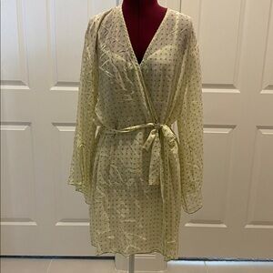 Cabernet silk Lovely Lemon with green polka dots 3 piece set